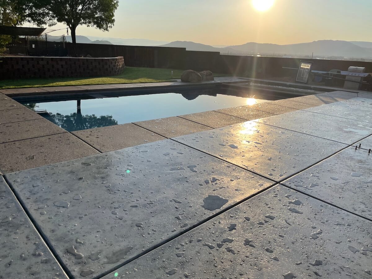 Acrylic Gloss Sealing, Outdoor Landscape, St George Concrete Coatings