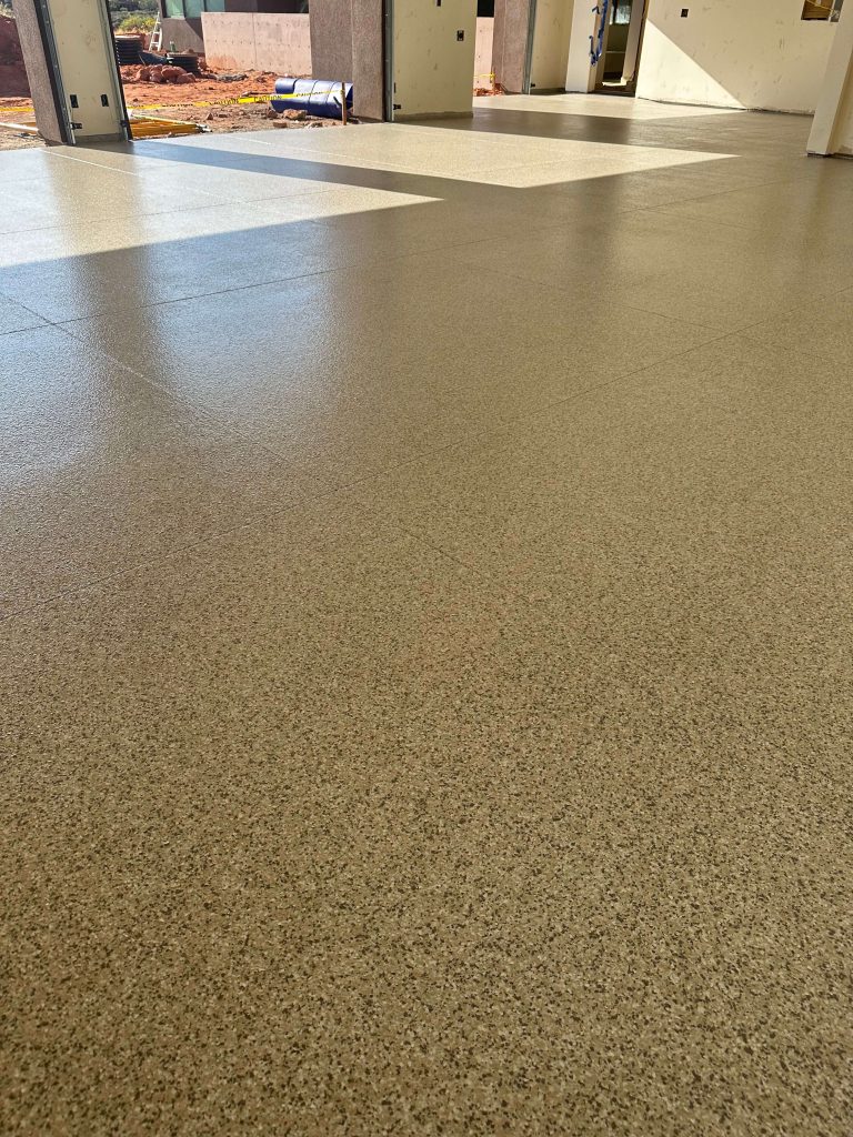 Quicksand Blend, garage floor coating, southern utah custom colors